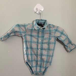 Carter's Blue and White Plaid Shirt